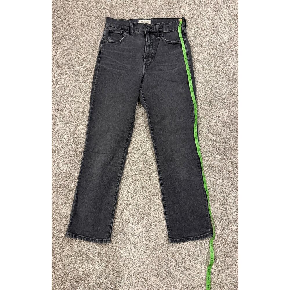 Womens Madewell Black Washed Vintage Crop Straight Leg Jeans sz‎ 27